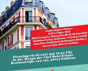 Gemeinsame Veranstaltung der fünf Arbeitsgemeinschaften der Koblenzer SPD: „Wohnen in sozialer Verantwortung“