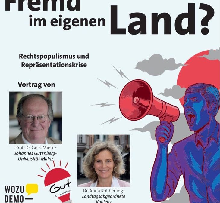 Veranstaltung im Rahmen der „Koblenzer Wochen der Demokratie“:  Repräsentationskrise und Aufstieg der AfD